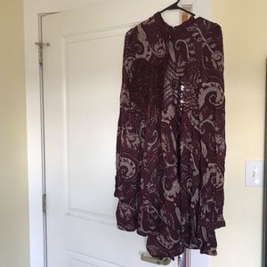 Never worn Free People Print Dress Size Medium